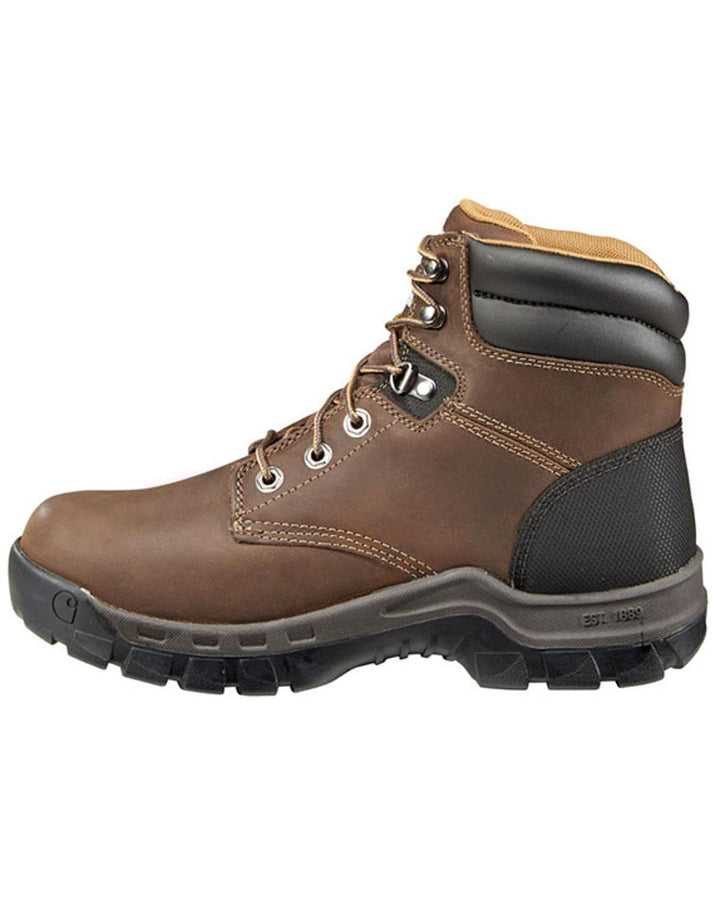 Carhartt Men's Rugged Flex 6" Comp Toe Work Boot, Brown Oil Tanned Leather, 10