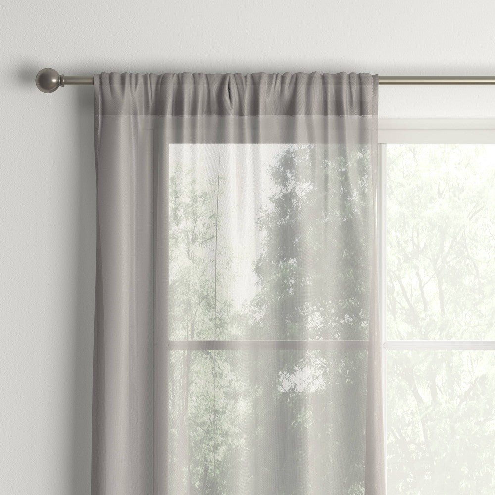(Lot of 2) 1pc 60"x84" Sheer Voile Window Curtain Panel Gray - Room Essentials™