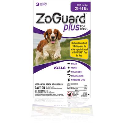 ZoGuard Plus Flea and Tick Prevention for Medium Dogs, 23-44 lbs