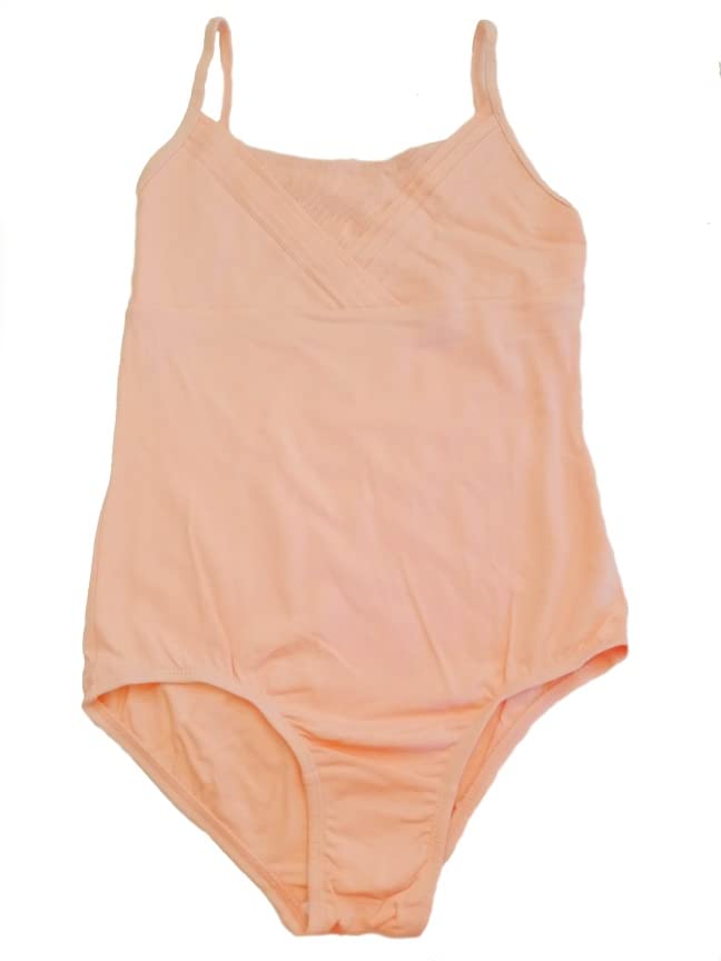 Girls' Cami Dance Leotard - Soft fabric with spandex (Pink, XS (4/5)