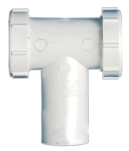 Plumb Pak PP66-7W Center Outlet Tee and Tailpiece with Baffle, 1-1/2 in, Plastic