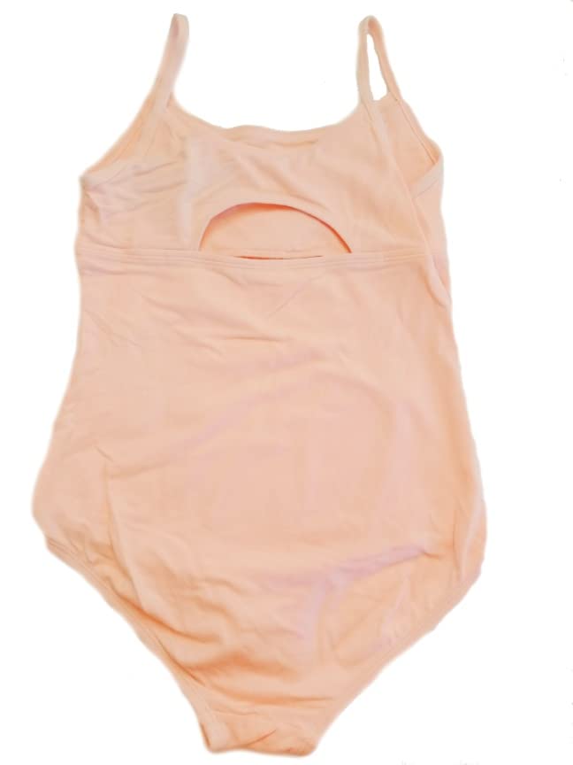 Girls' Cami Dance Leotard - Soft fabric with spandex (Pink, XS (4/5)