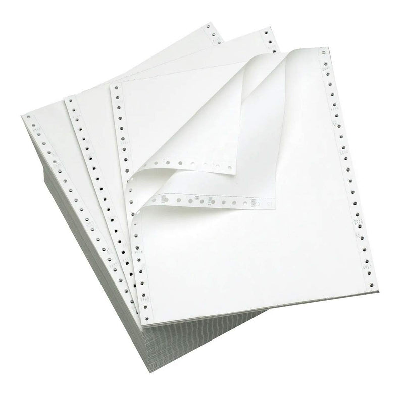 Office Depot Brand Computer Paper, 2-Part, Standard Perforation, Carbonless, 9-1/2" x 11", 15 Lb, White, Carton Of 1400 Forms Item 