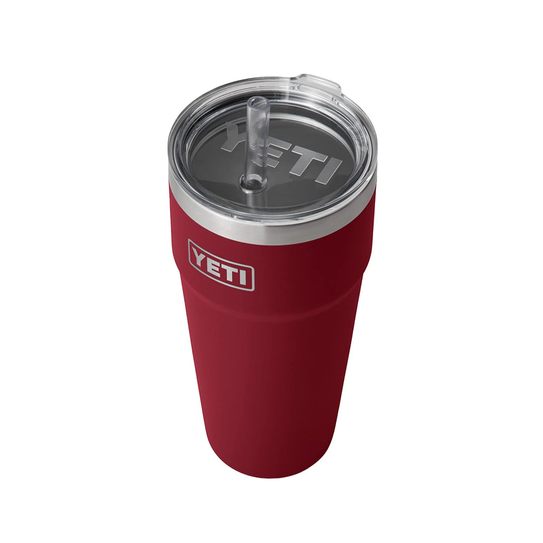 YETI Rambler 26 oz Straw Cup, Vacuum Insulated, Stainless Steel with Straw Lid, Harvest Red