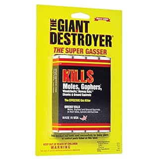 Atlas Giant Destroyer Gas Bomb Gopher  Mole and Rat Killer - Pack of 1 (4 count)