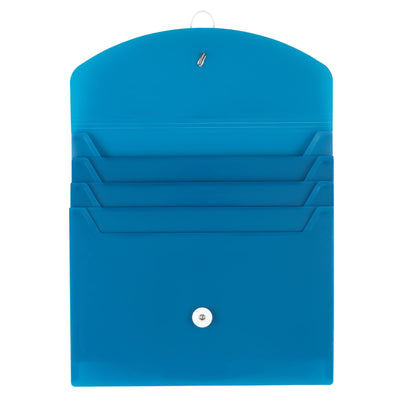 Office Depot 4-Pocket Poly Cascade File, Letter Size, 8-1/2" x 11-3/4", Turquoise