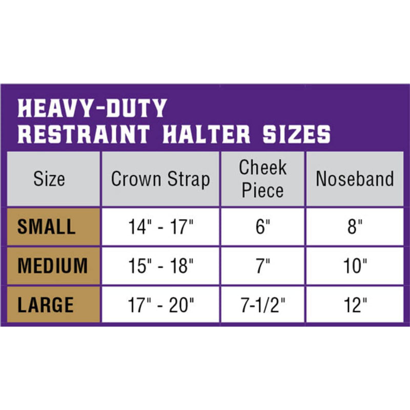 Weaver Leather 35-0902-BK Heifer Restraint Halter - Medium- Black
