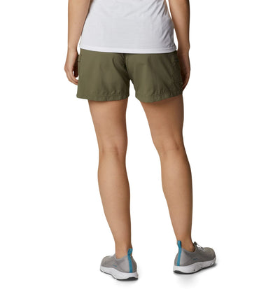 Columbia Women's Sandy River Cargo Short, Breathable, UPF 30 Sun Protection, Stone Green, Small