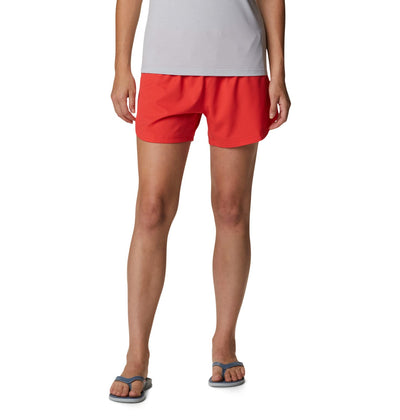 Columbia Women's Tamiami Pull-On Short, Red Hibiscus, 3X Plus