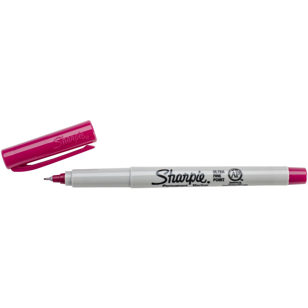 (Lot of 6) Sharpie Permanent Ultra-Fine Point Marker, Berry