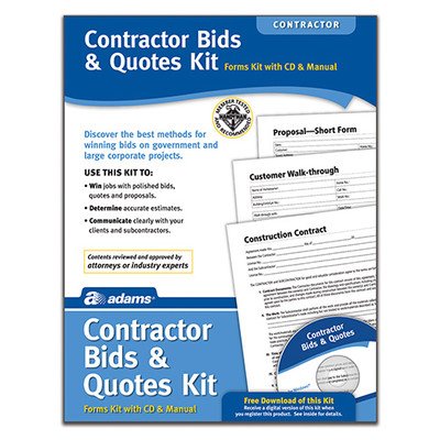Contractor Bids and Quotes Forms and Instruction (Set of 96) [Set of 4]