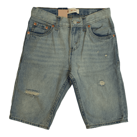 Levi s Boy s 511 Adjustable Waistband Slim Distressed Denim Shorts 16 Reg (28W)