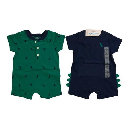 Carter s Boys Toddler 2 Piece Cotton Bodysuit Set (Green/Blue  9M)