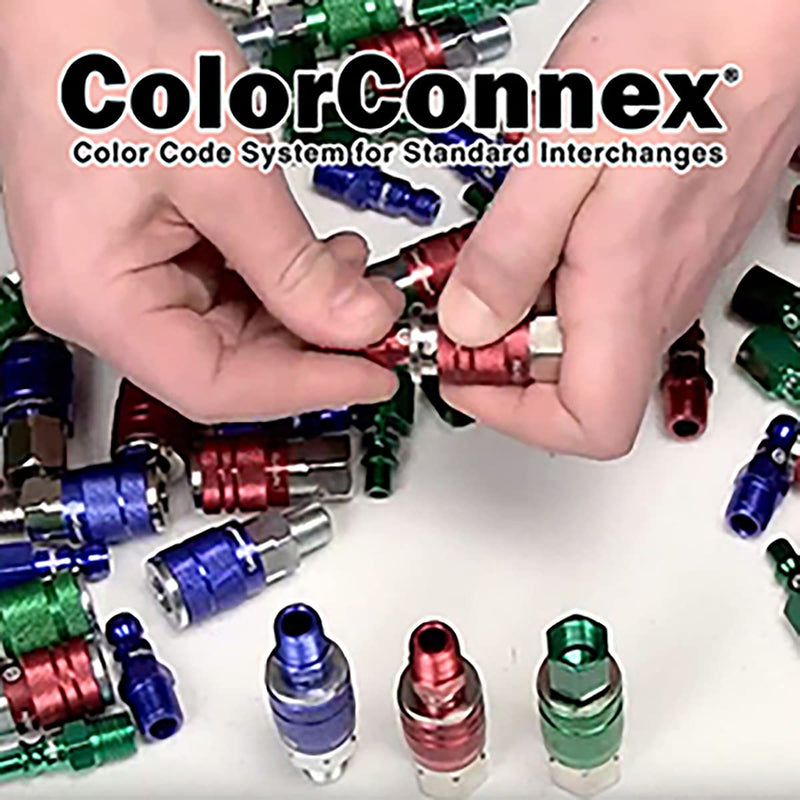 ColorConnex Coupler, ARO Type B, 1/4" MNPT, Green - A71420B