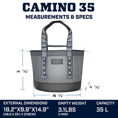 YETI Camino 35 Carryall with Internal Dividers, All-Purpose Utility Bag, Bimini Pink
