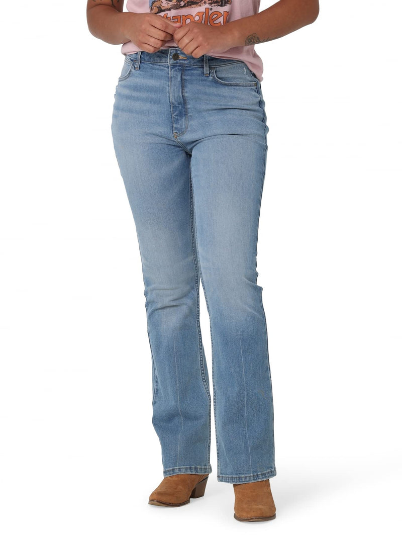 Wrangler womens High Rise Bold Boot Jeans, Lunar Moon, 4 1 US