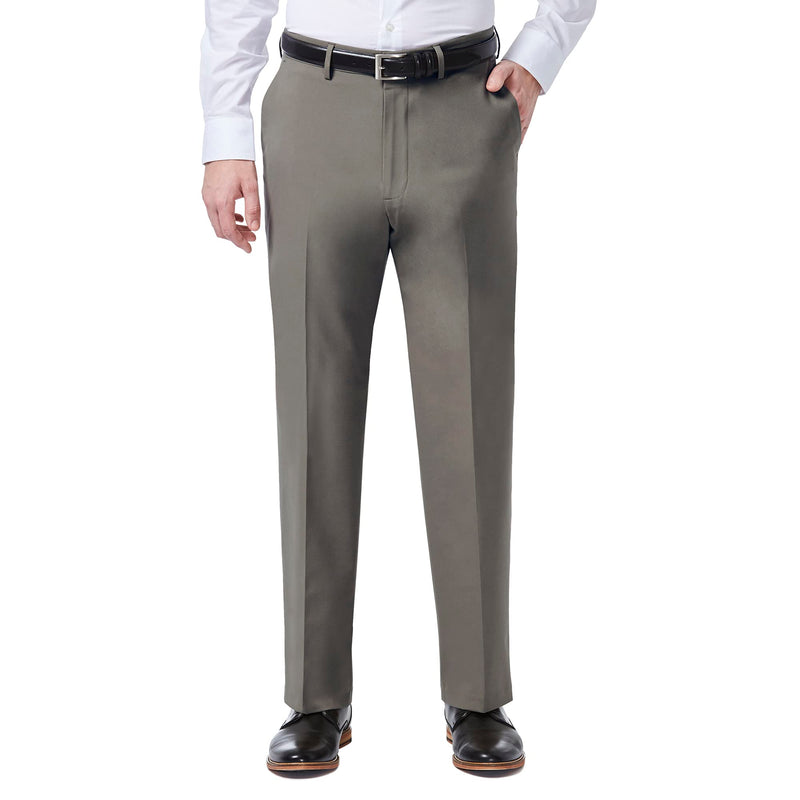 J.M. Haggar mens 4-way Stretch Dress Pants, Medium Grey, 42W x 29L US