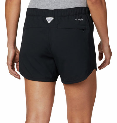 Columbia Women's Tamiami Pull-On Short, UV Protection, Moisture-Wicking, Black, 3X x 5" Inseam