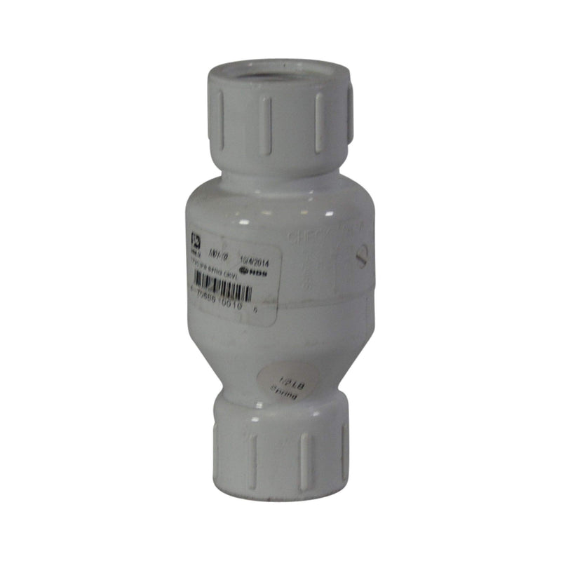 NDS 1001-10 1" PVC IPS Spring Check Valve 5-1/4" Length