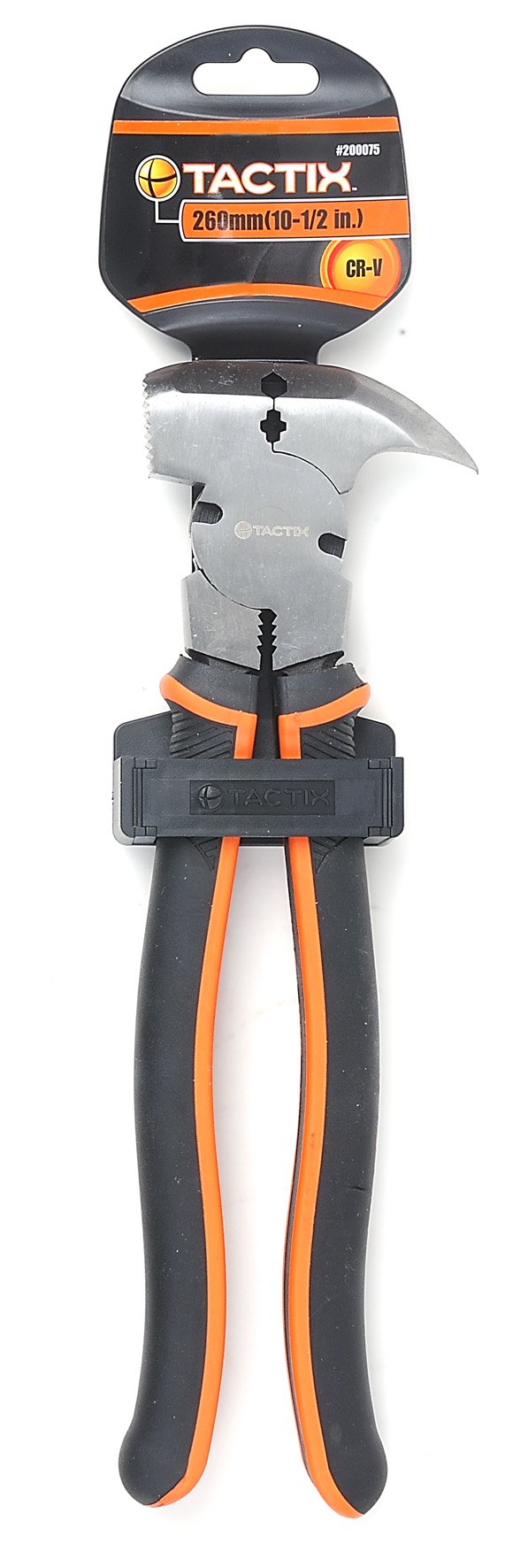 Tactix 200075 270mm Fence Pliers, Black/Orange