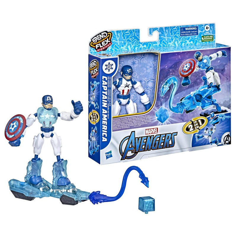 Hasbro Avengers Bend and Flex Ice Mission Captain America