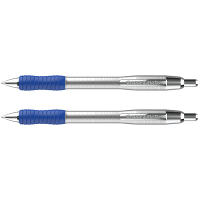 Sanford PAP2130519 Retractable Ballpoint Pen, Blue & Silver - 1 mm