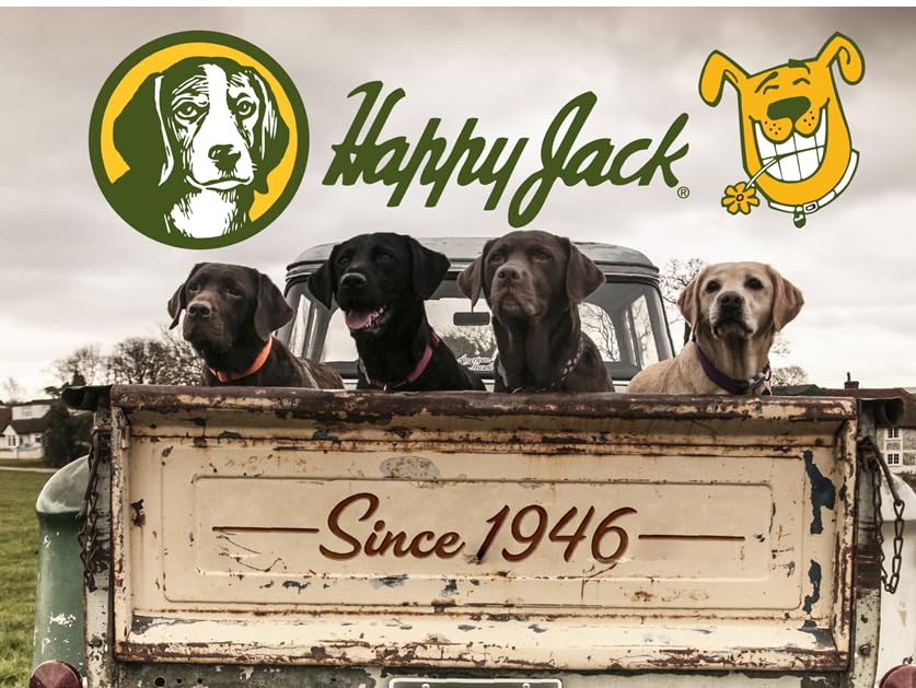 Happy Jack Flea and Tick Powder for Dogs & Puppies, Flea Treatment & Control, Kills Fleas, Ticks & Lice, Odorless & Non-Staining, Dust on Sleeping Quarters & Furniture (5 oz)