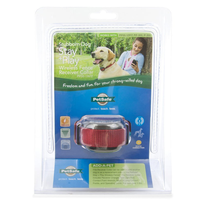 PetSafe Stubborn Dog Stay & Play Wireless Fence Receiver Collar, Waterproof, Rechargeable