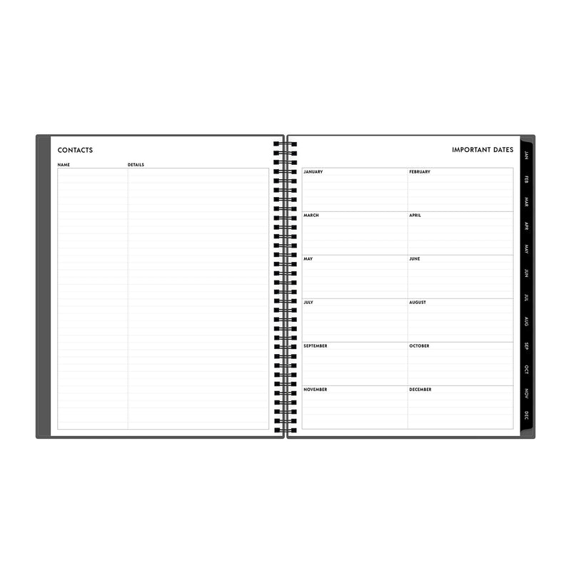 2024 Blue Sky� ASMBLD Weekly/Monthly Planning Calendar, 8-1/2" x 11", Gray, January to December 2024, 145152