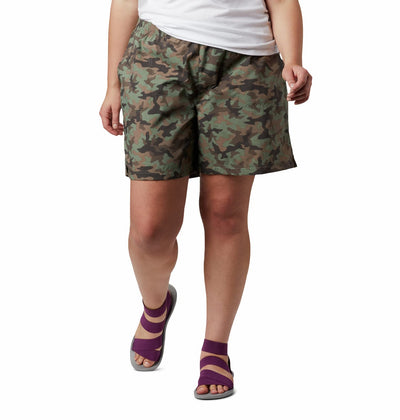 Columbia Women's Plus-Size Sandy River II Printed Short, Breathable, Sun Protection Shorts, Cypress camo Print, 2X x 6