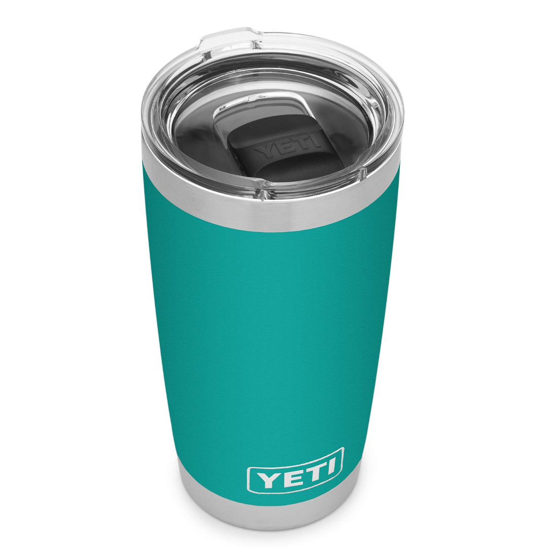 YETI Rambler 20 oz Tumbler, Stainless Steel, Vacuum Insulated with MagSlider Lid, Aquifer Blue