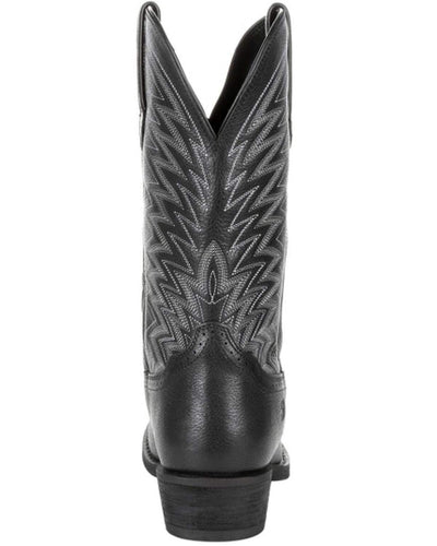 Durango® Rebel Frontier™ Black Western R-Toe Boot Size 8(W)
