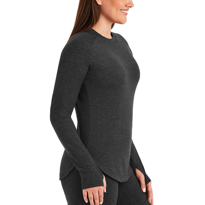 Member's Mark Ladies Soft Heather Top (US, Alpha, Small, Charcoal Grey Heather)