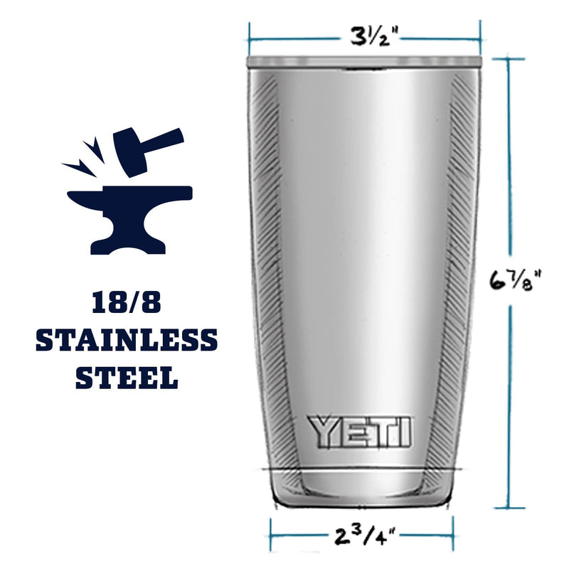 YETI Rambler 20 oz Tumbler, Stainless Steel, Vacuum Insulated with MagSlider Lid, High Desert Clay