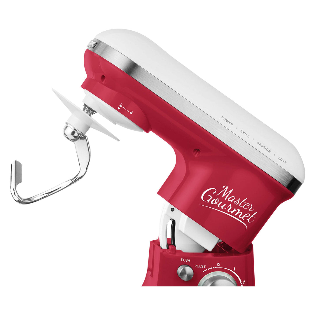 SENCOR STM3624RD 4.2-Quart Stand Mixer with Pouring Shield, Red