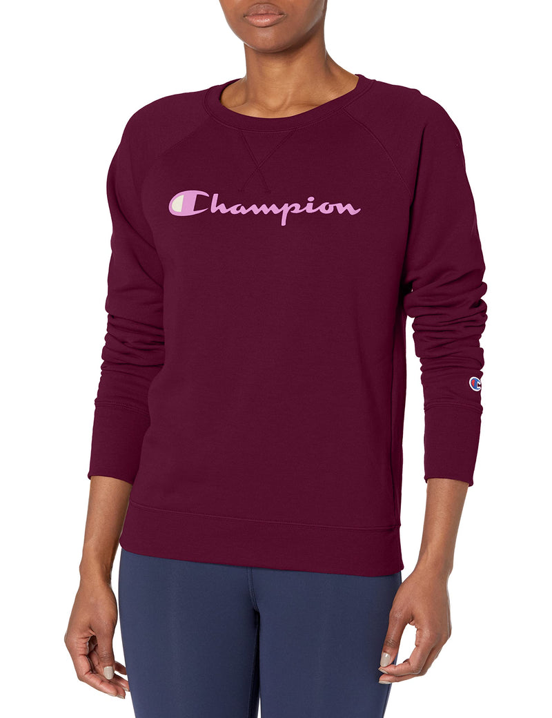 Champion Womens Powerblend Crew Medium Dark Berry Purple