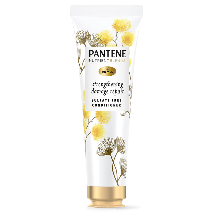 Pantene Sulfate Free Conditioner, Hair Strengthening Anti Frizz Damage Repair with Castor Oil, Safe for Color Treated Hair, Nutrient Blends, 8.0 oz