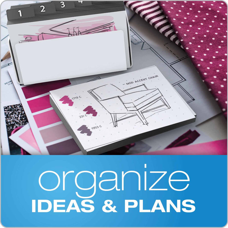 Oxford® at Hand Note Card Organizer, Charcoal