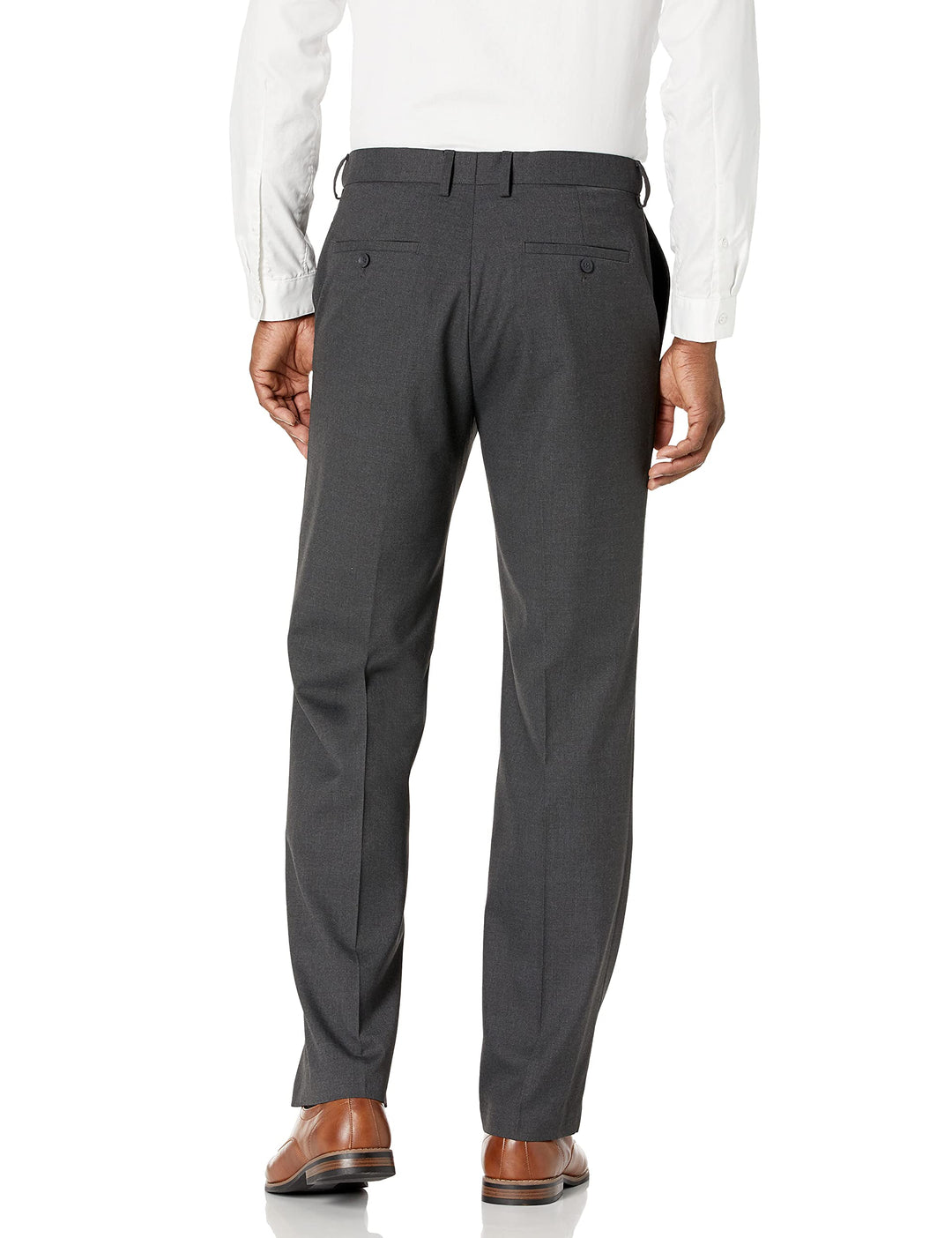 J.M. Haggar Men's 4-Way Stretch Dress Pant, Medium Grey, 42Wx30L