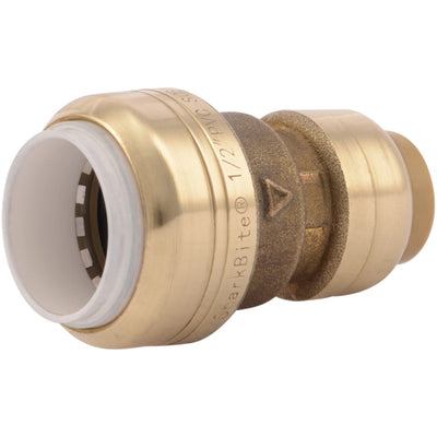 SharkBite 1/2 Inch CTS x 1/2 Inch PVC Transition Coupling, Push to Connect Brass Plumbing Fitting, PEX Pipe, Copper, CPVC, PE-RT, HDPE, UIP4008A