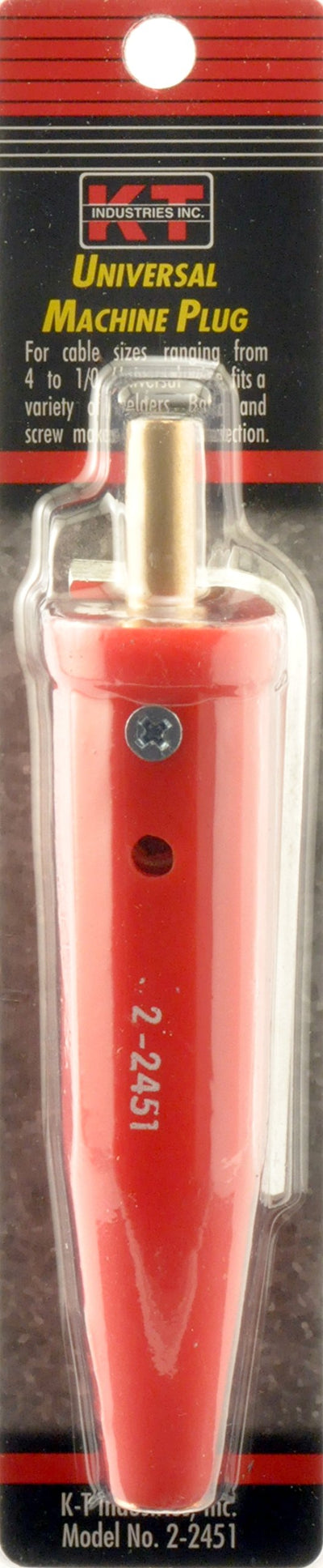 K-T Industries 2-2451 Universal Male Machine Plug, Red