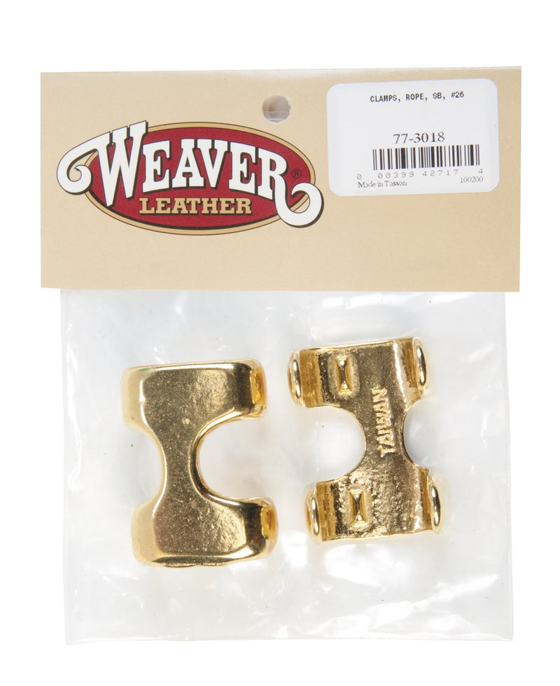 Weaver Leather Rope Clamp 7/8" x 1-3/4" Solid Brass, 1 Count