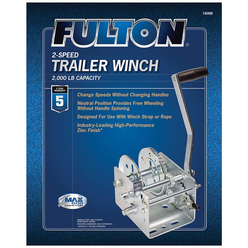 Fulton  2000 lbs 2-Speed Winch