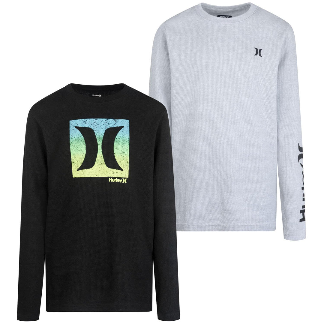 Hurley Boy's Long Sleeve Thermal T-Shirt 2 Pack 5/6