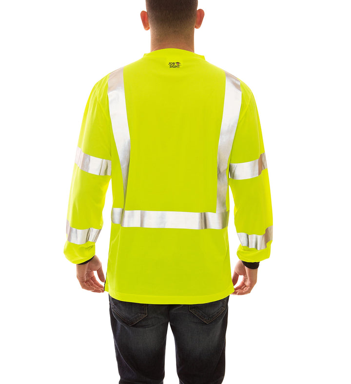 Tingley Job Sight High Visibility Class 3 Black Front T-Shirt, Extra-Large,