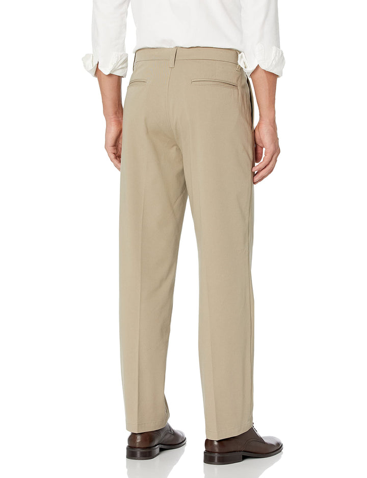 J.M. Haggar mens J.m. Haggar Luxury Comfort Classic Fit Stretch Chino Casual Pants, Medium Khaki, 40W x 29L US
