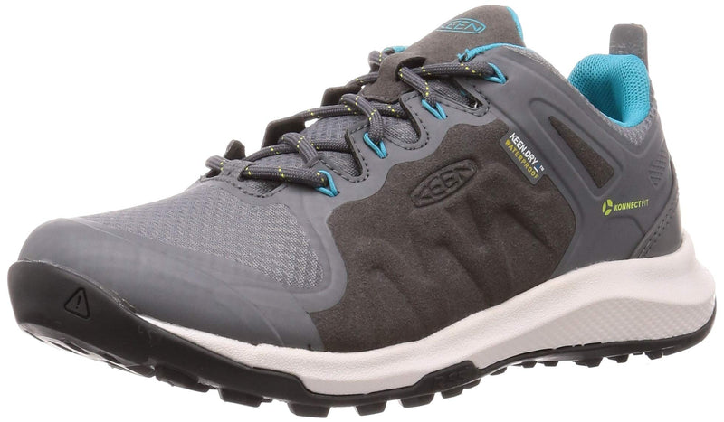 Explore Hiking Shoes - Waterproof (For Women) - STEEL GREY/BRIGHT TURQUOISE (5 )