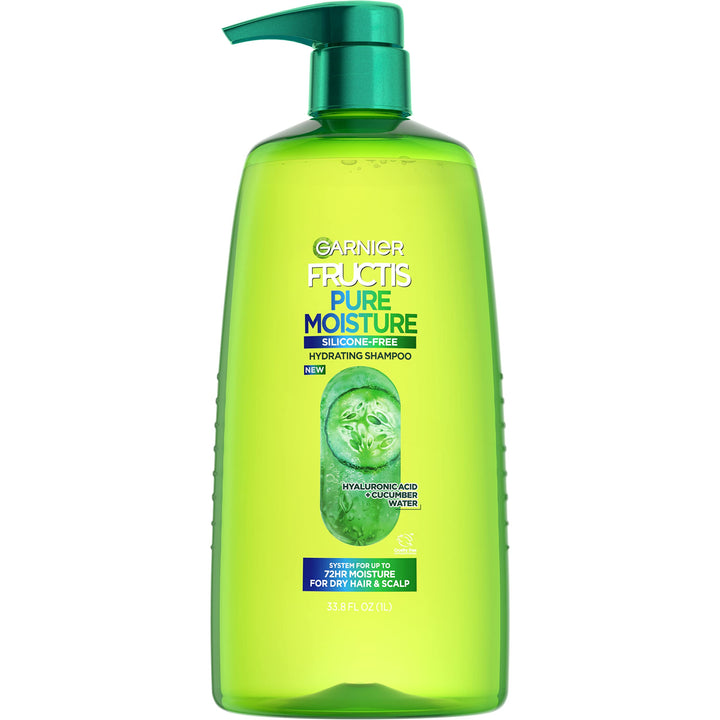 Garnier Fructis Pure Moisture Hydrating Shampoo for Dry Hair and Scalp, 33.8 Fl Oz, 1 Count (Packaging May Vary)