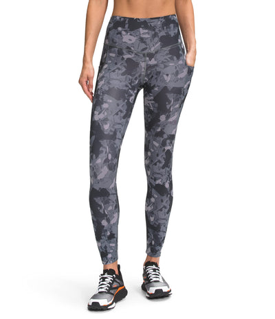 THE NORTH FACE Women's Printed Motivation High-Rise 7/8 Pocket Tight, Minimal Grey Scattershot Print, XXL