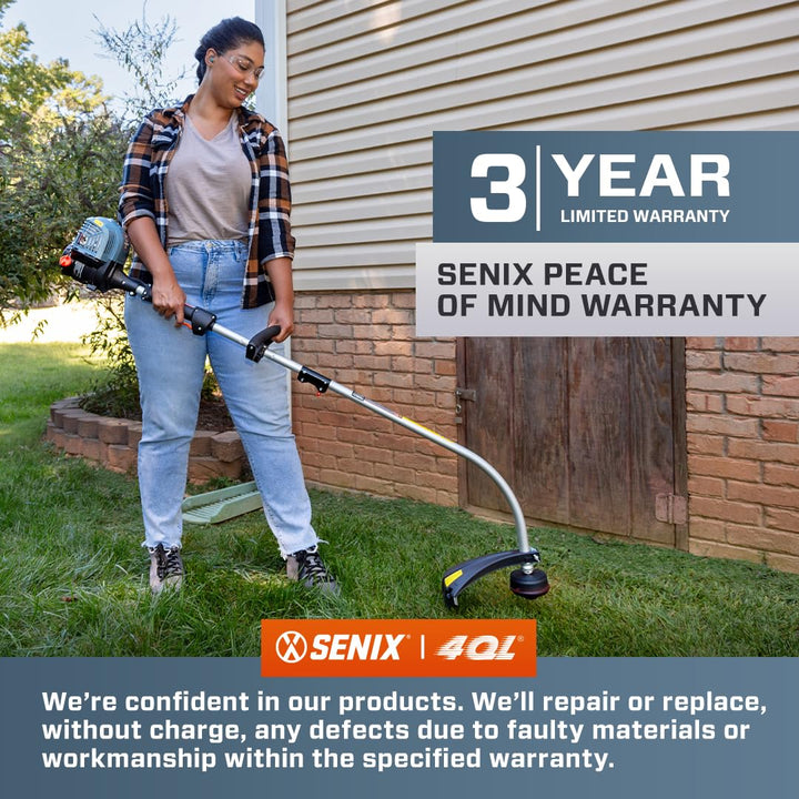 SENIX 4QL 26.5 cc 4-Cycle Handheld Gas Leaf Blower, Up to 410 CFM and 125 MPH